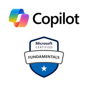 127 Media Microsoft Certified Fundamentals and Copilot lgogos